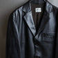 "ARMANI COLLEZIONI" 100% lamb leather oversized tailored jacket