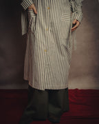 -SPECIAL- “LOEWE” 2010’s striped ribbon sleeve long gown coat