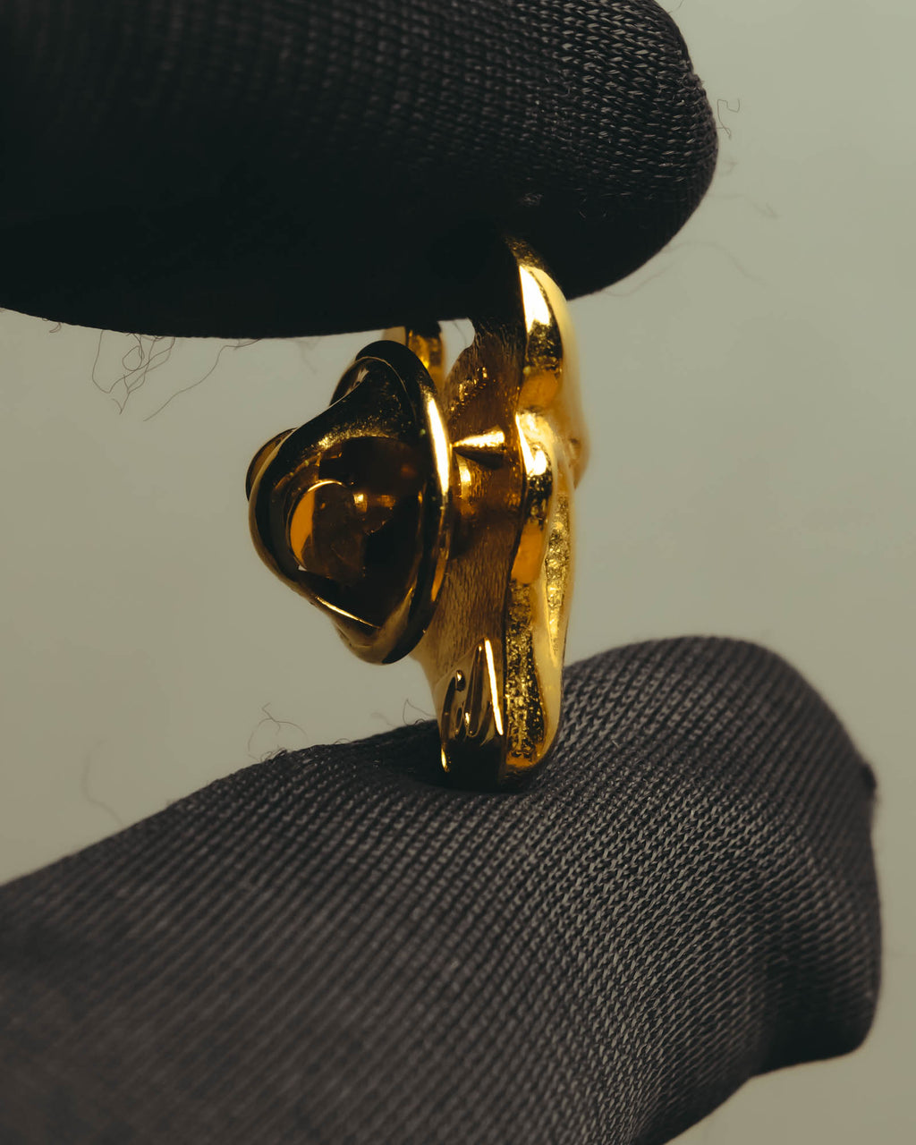 "Crédit Agricole" 90's Gold bull lapel pin