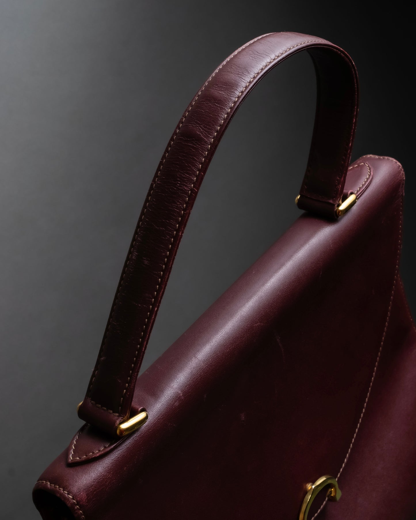 "Cartier" Jewelry inspiration bordeaux color trapezoid hand bag