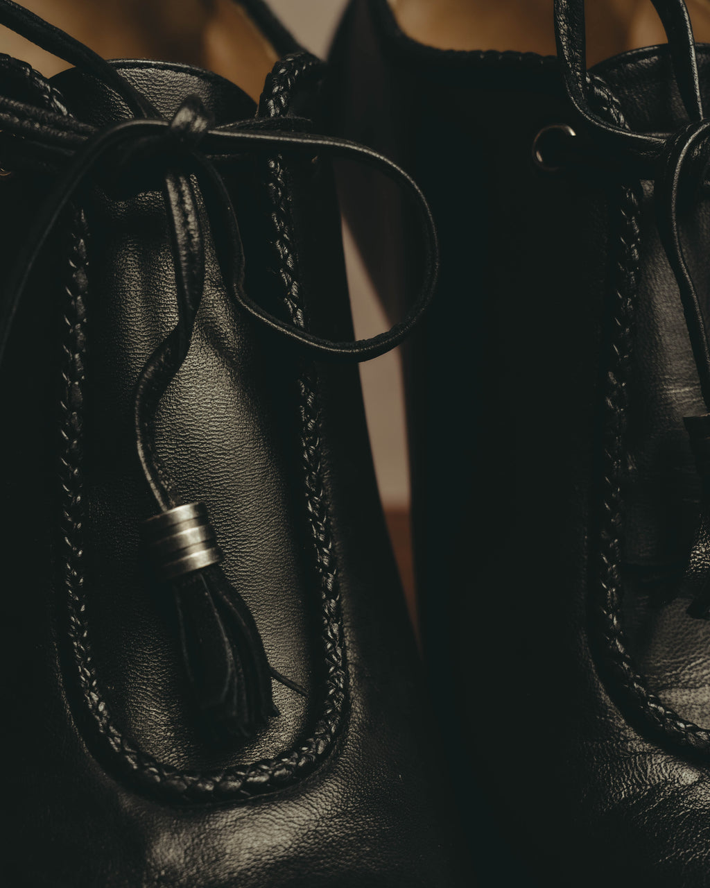 -SPECIAL- “Christian Dior” 00’s Ornate metal heel lace-up ankle boots