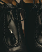 -SPECIAL- “Christian Dior” 00’s Ornate metal heel lace-up ankle boots