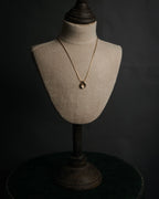 “Christian Dior” 80’s-90’s Lucky horseshoe pavé pendant necklace