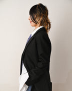 BALENCIAGA/ Chin Strap Detailed 2B Single Breasted Tailored Jacket