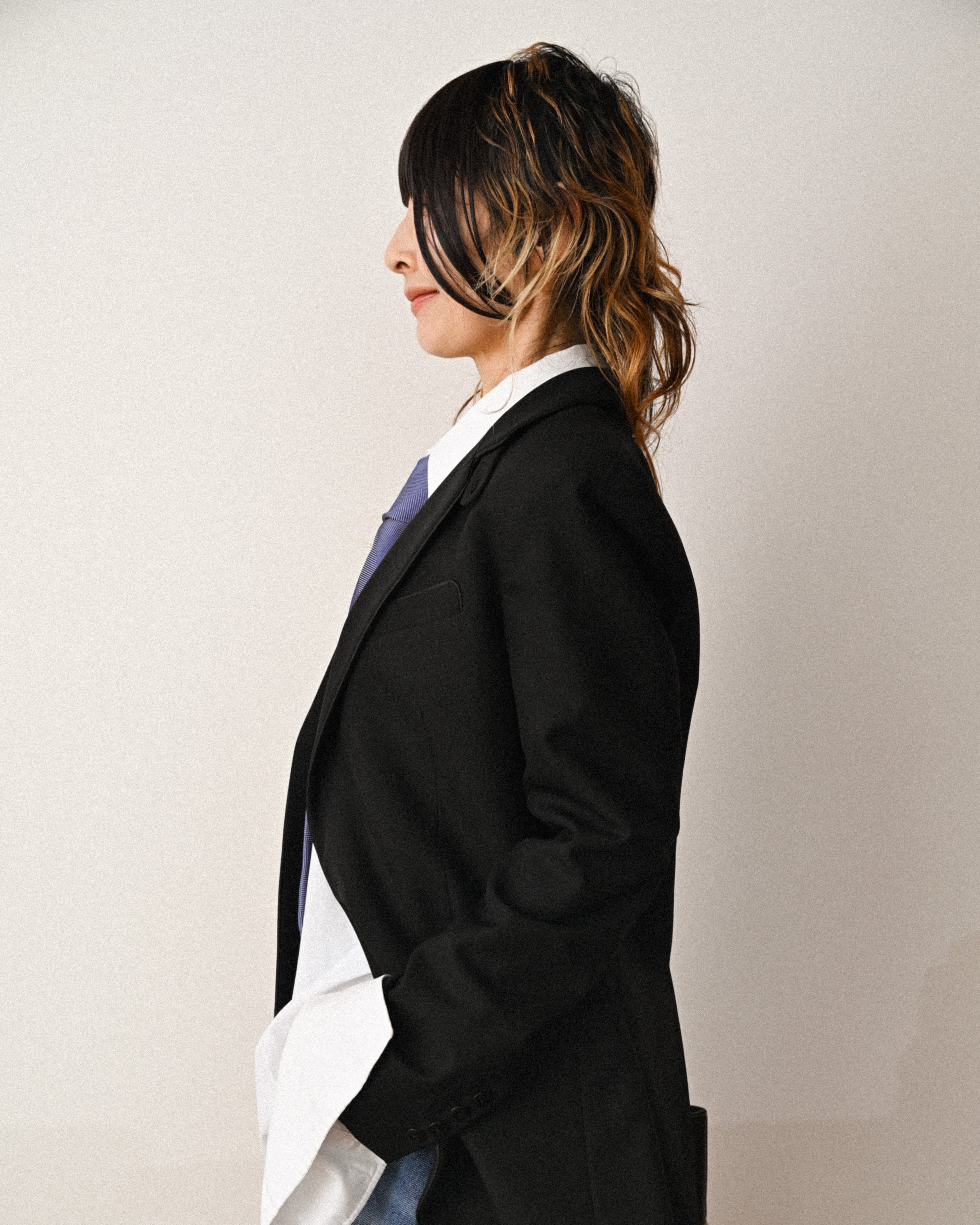 BALENCIAGA/ Chin Strap Detailed 2B Single Breasted Tailored Jacket