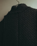 “CHANEL” 04AW textured tweed short sleeve jacket