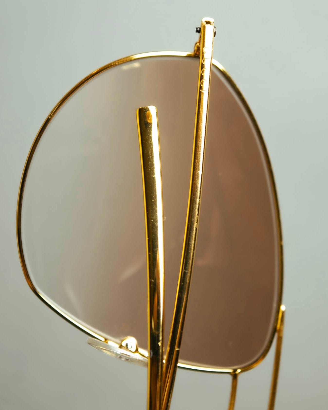"GUCCI" Classic gold metal aviator sunglasses