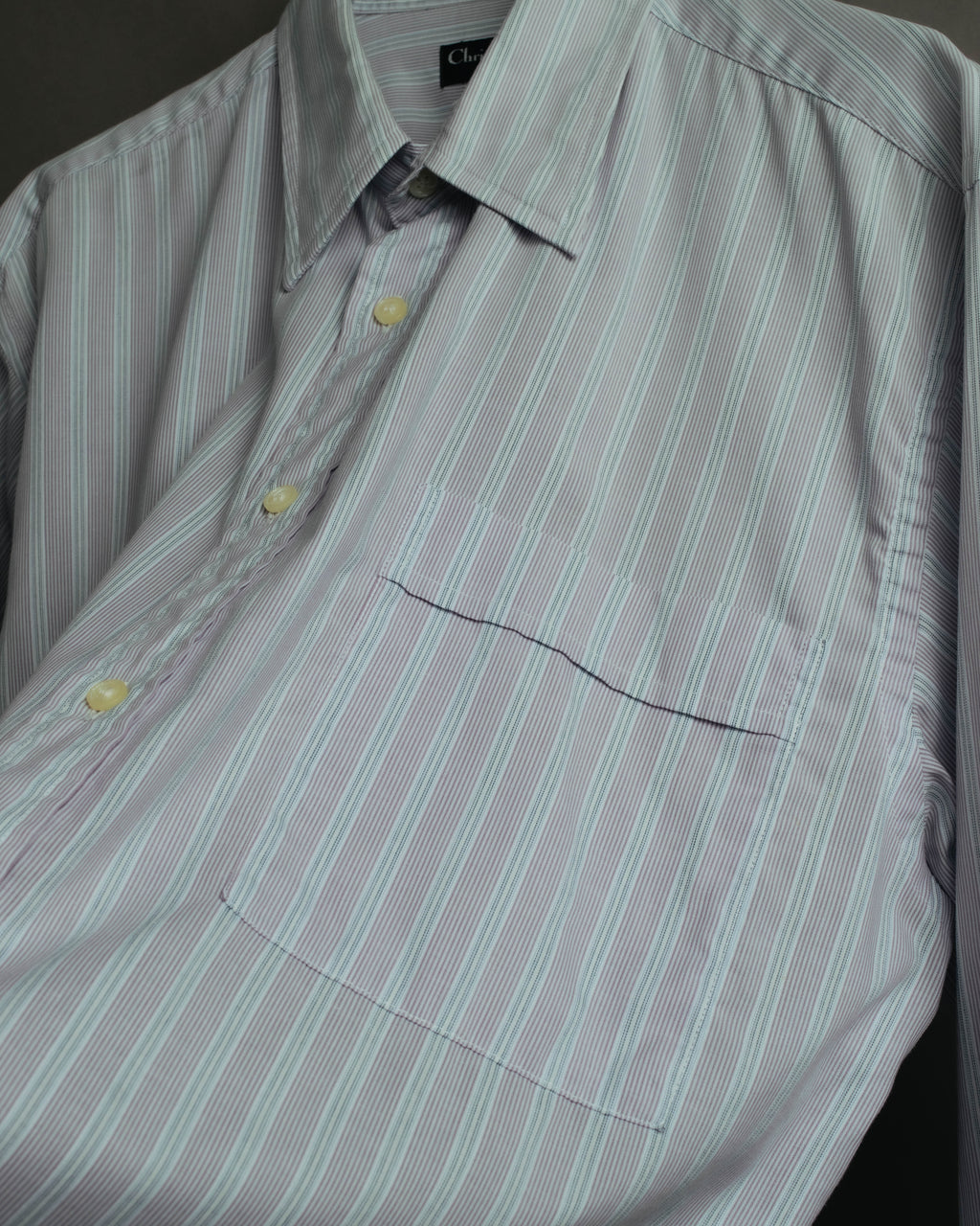 "Christian Dior" 80's-90's Relaxed striped long sleeve shirt