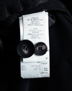 "HELMUT LANG" Leather lapel design, glossy jacket