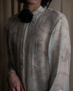 "HERMES" Margiela period abstract pattern shirt