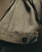-SPECIAL- “LOEWE” 80’s-early 90’s Taupe suede leather blouson jacket