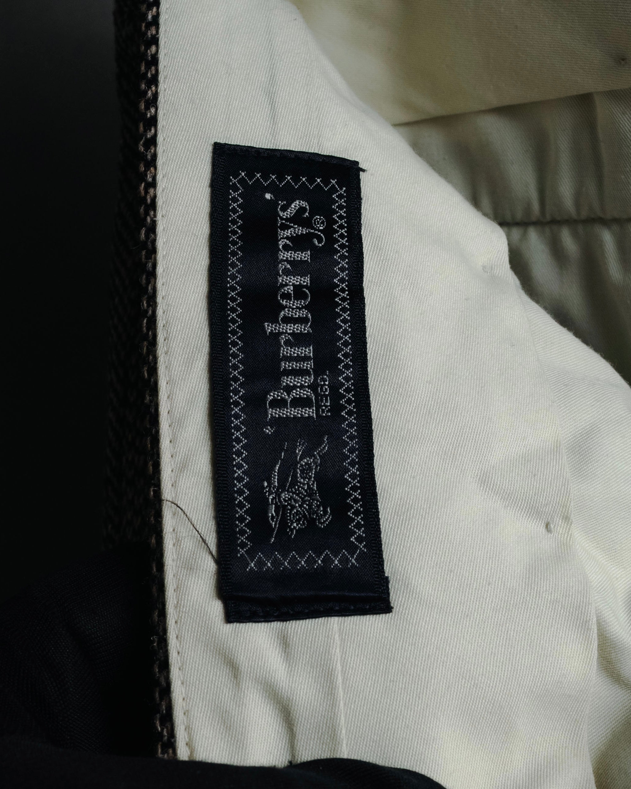 "Burberrys" 90’s Herringbone tweed wool suit set