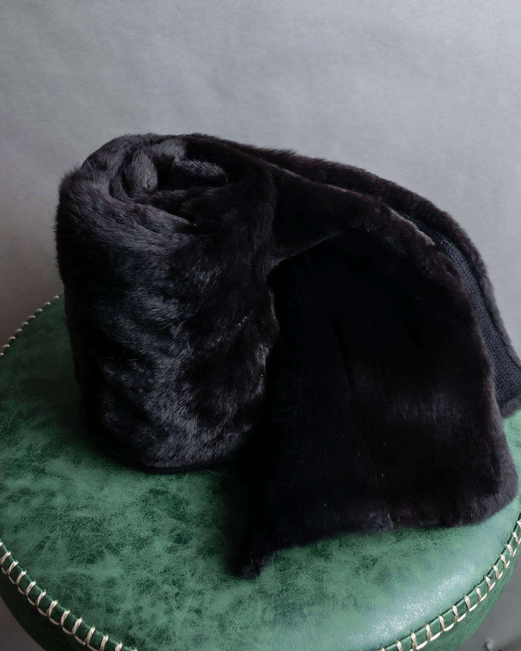 "JIL SANDER" Knit with different materials fur muffler