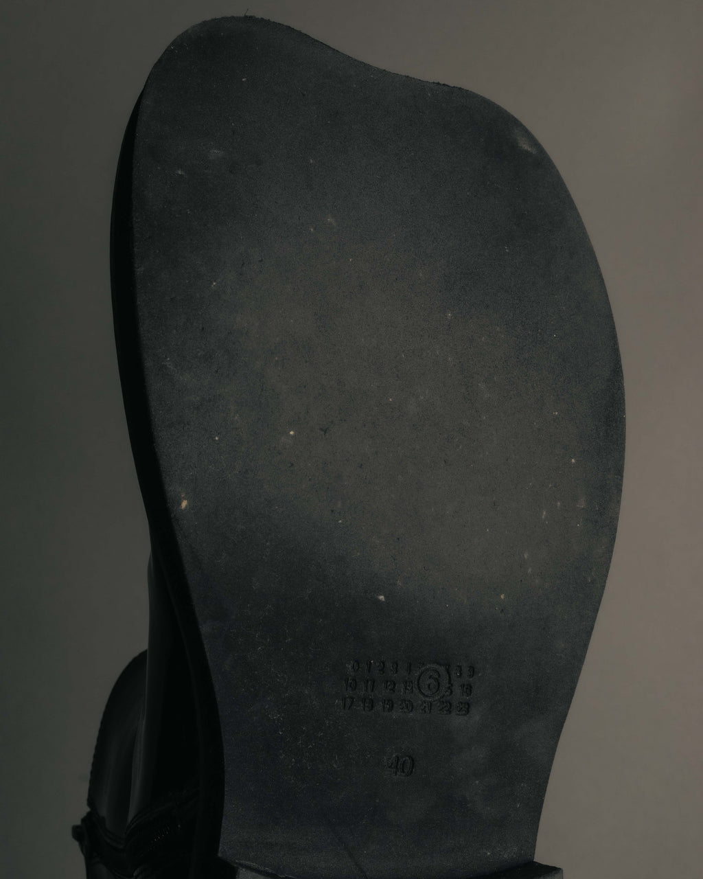 "MM6 Maison Margiela" 2010's Glossy leather side zip ankle boots