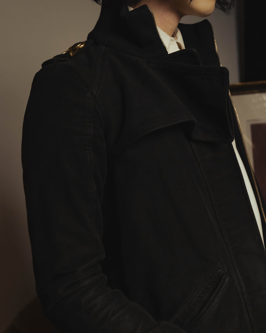 “GUCCI” Late 00’s military detail cotton long jacket