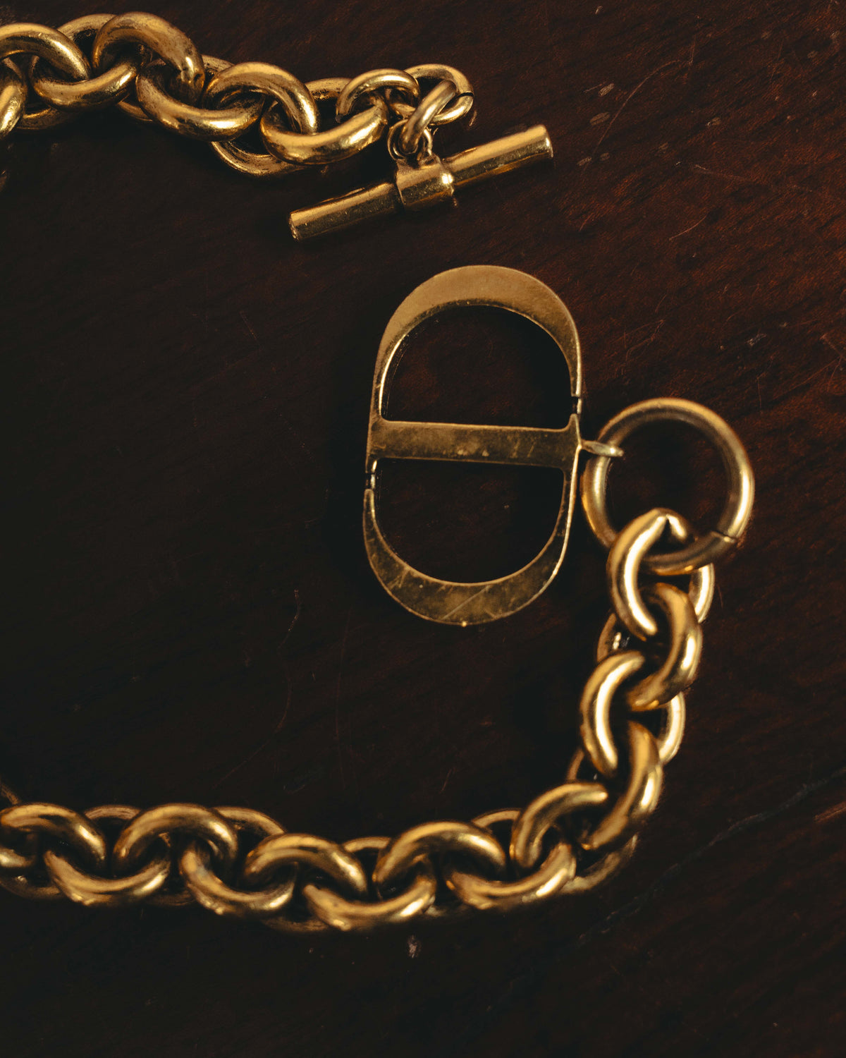 -SPECIAL- “DIOR” 2018-2025 Oversized CD charm chain bracelet