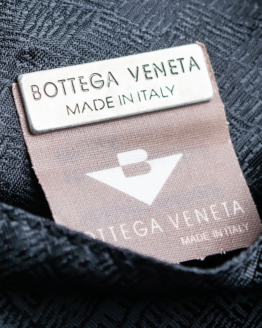 "BOTTEGA VENETA" 2way logo plate nylon bag