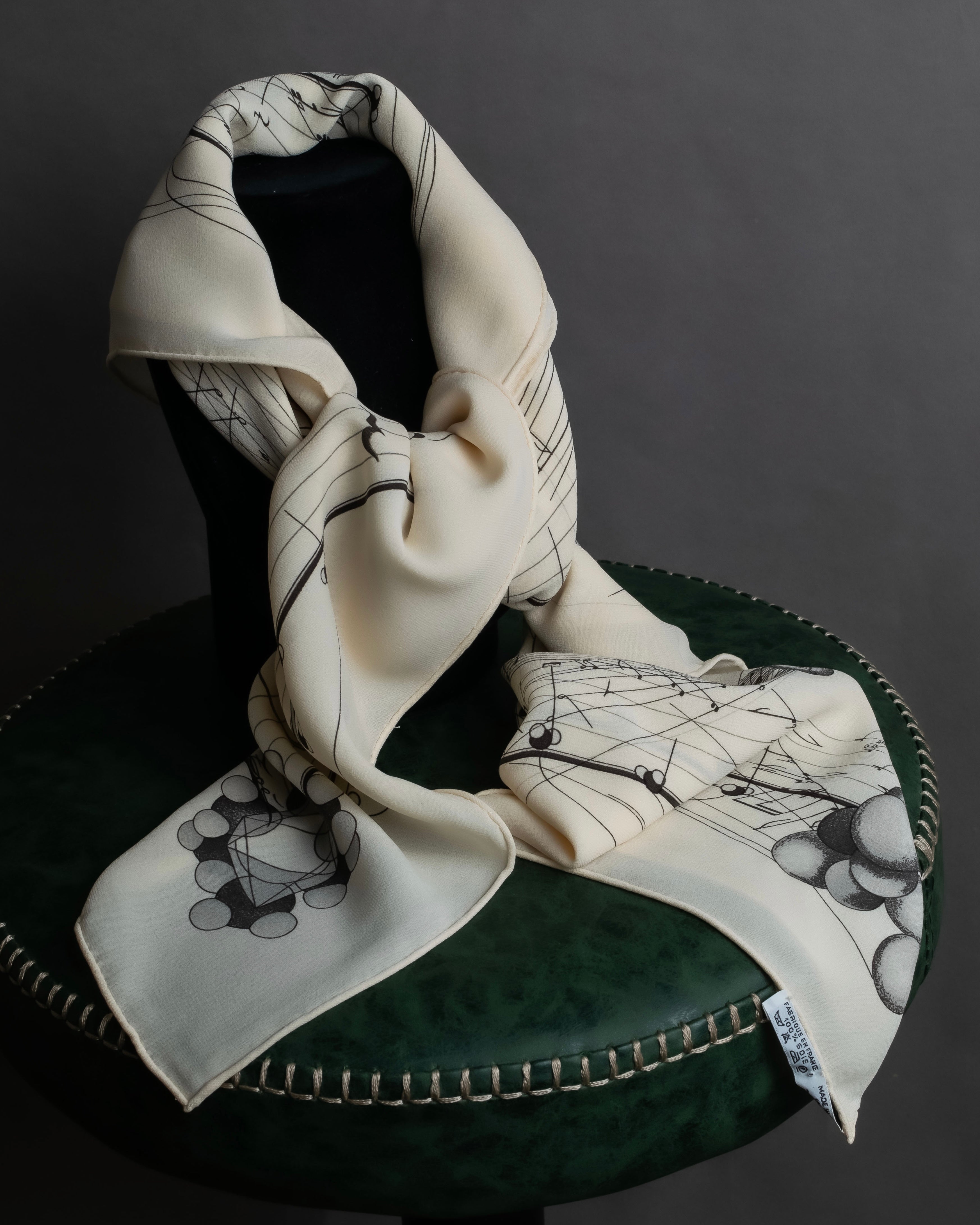 "HERMES" La Musique des Sphères Carre 90 silk scarf