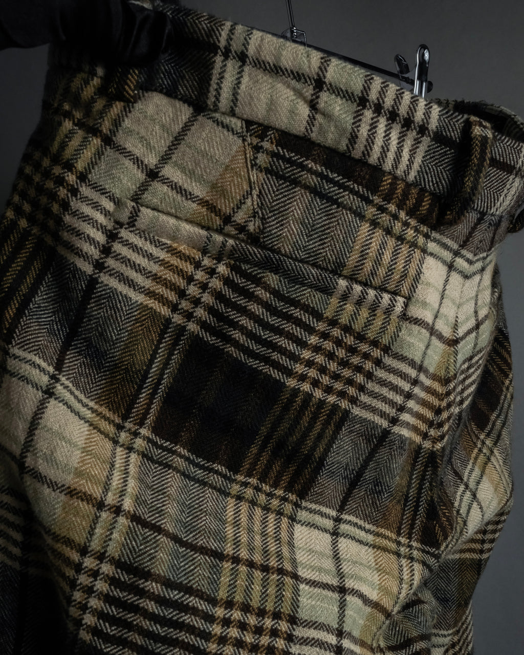 "GUCCI" Brushed check pattern tapered pants