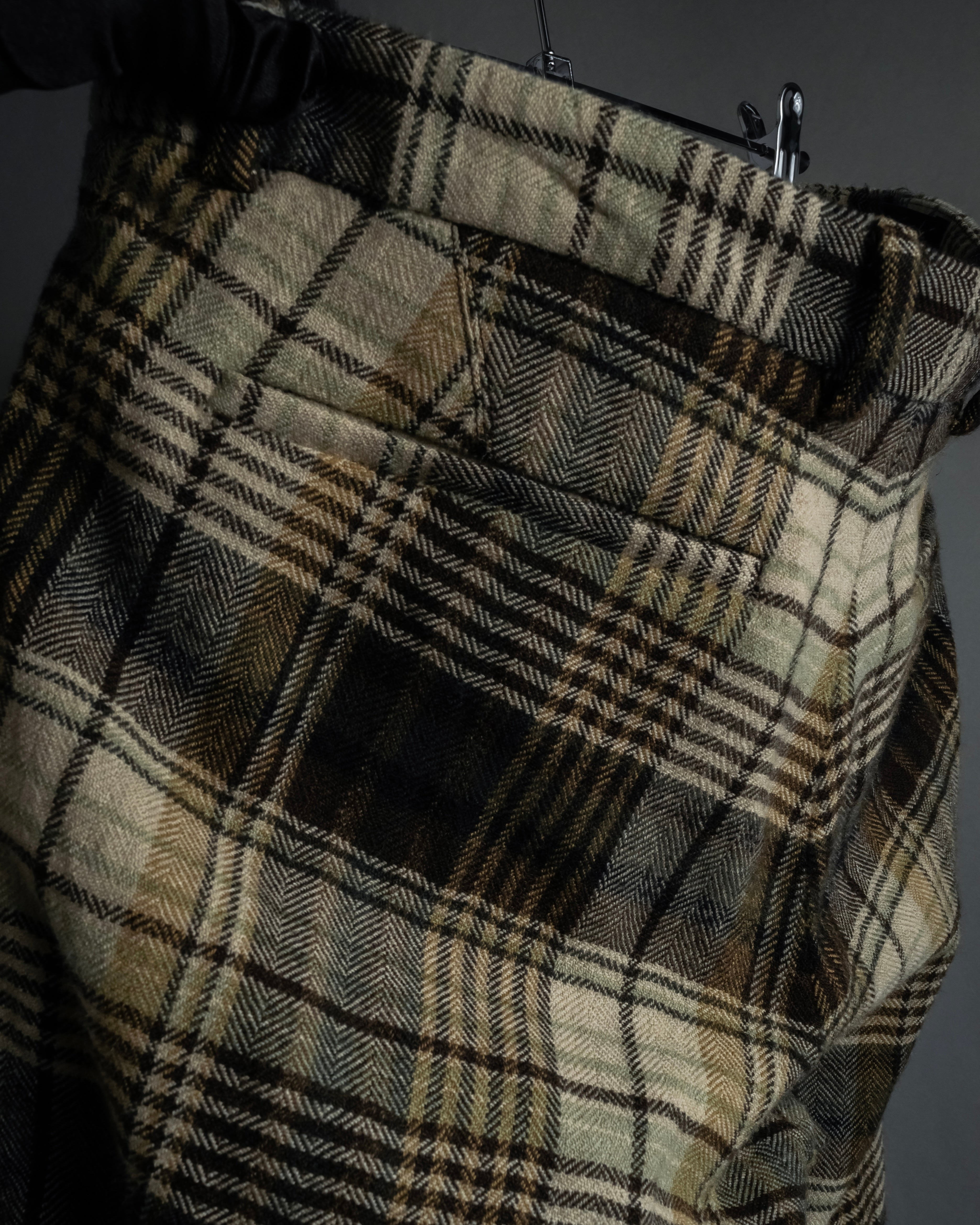"GUCCI" Brushed check pattern tapered pants