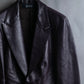 "GUCCI" Cutting design leather tailored jacket