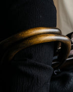 "GUCCI" Bamboo essence horizontal leather handbag