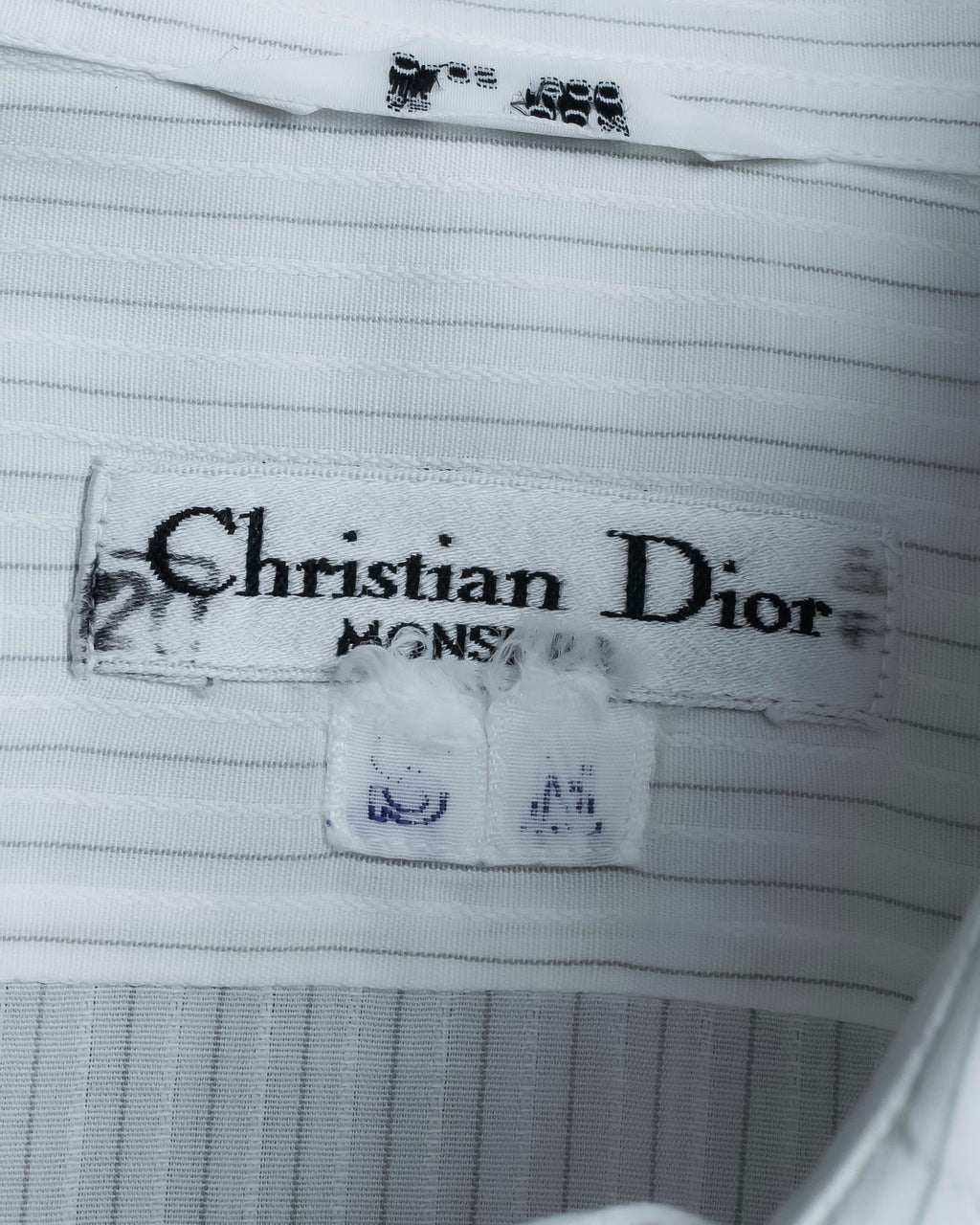 "CHRISTIAN DIOR MONSIEUR"
 Wide spread color royal order white shirt