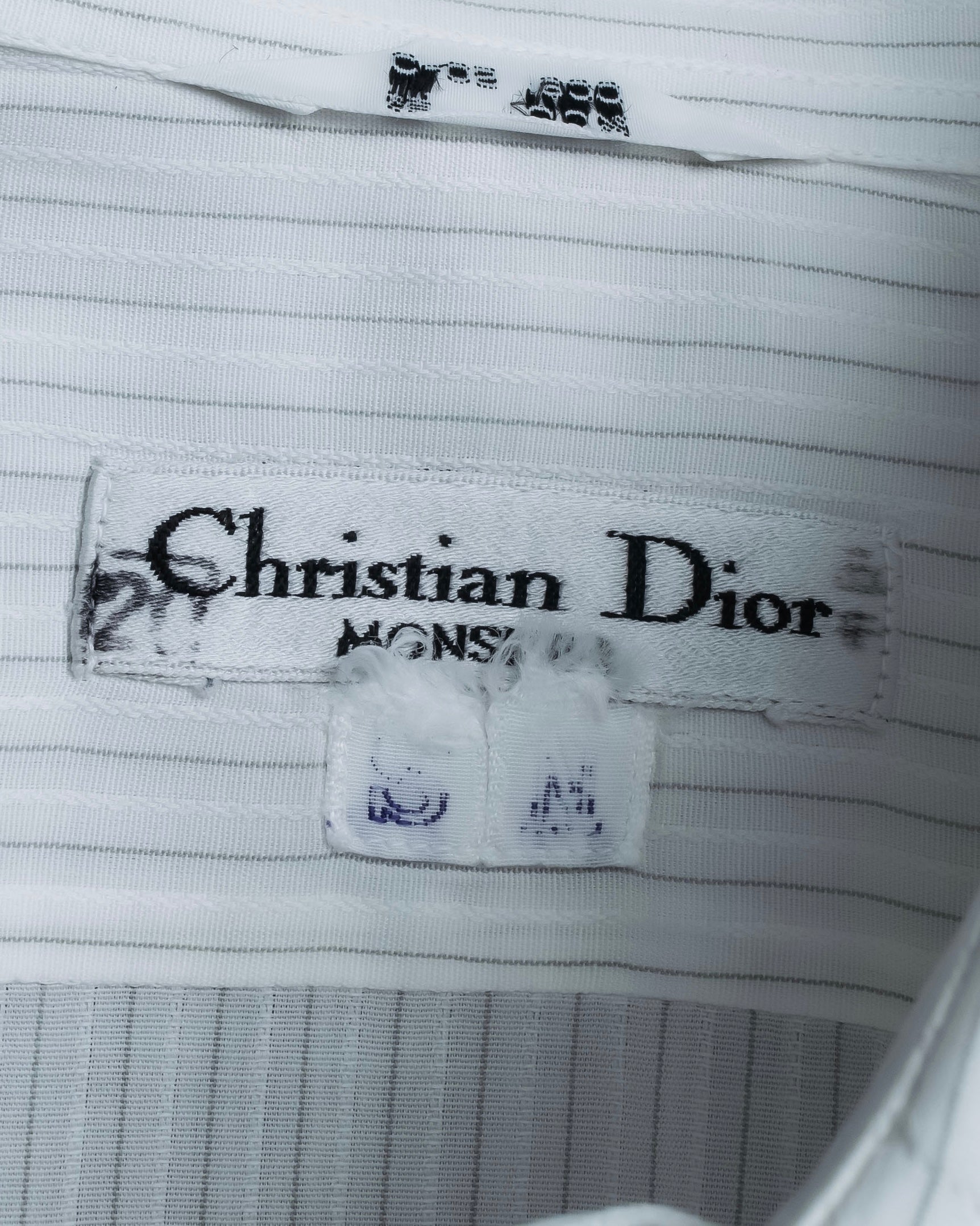 "CHRISTIAN DIOR MONSIEUR"
 Wide spread color royal order white shirt
