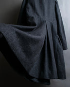 "Chloe" Gathered waist round collar coat