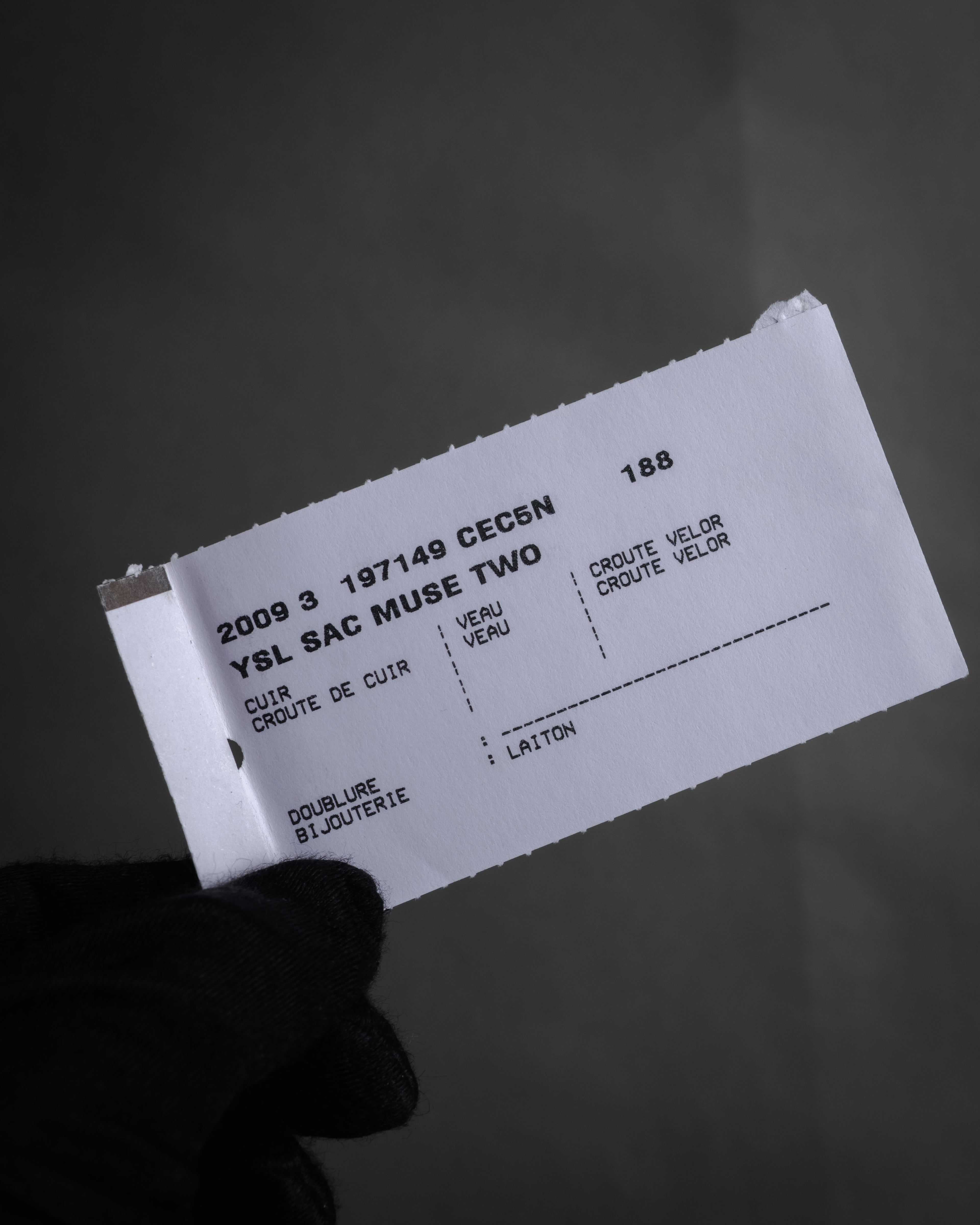 –SPECIAL– “Yves Saint Laurent”
2009 Embossed suede Muse Two bag