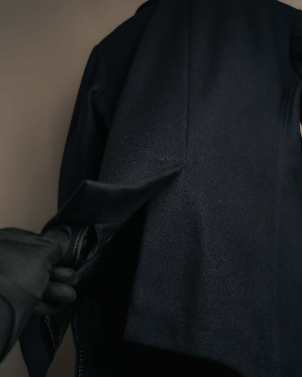 -SPECIAL- "DRIES VAN NOTEN" 10's Sculptural wide lapel double breasted wool coat