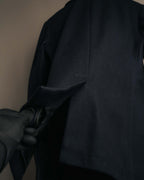 -SPECIAL- "DRIES VAN NOTEN" 10's Sculptural wide lapel double breasted wool coat