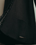 “VALENTINO ROMA” 00’s-10’s Rib knit frilled cardigan