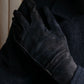 "HERMES" H motif design suede leather gloves