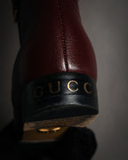 "GUCCI" 20’s archive canvas panel jockey boots