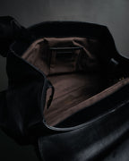 –SPECIAL– “DOLCE & GABBANA” 00’s-10’s Miss orient padlock leather satchel