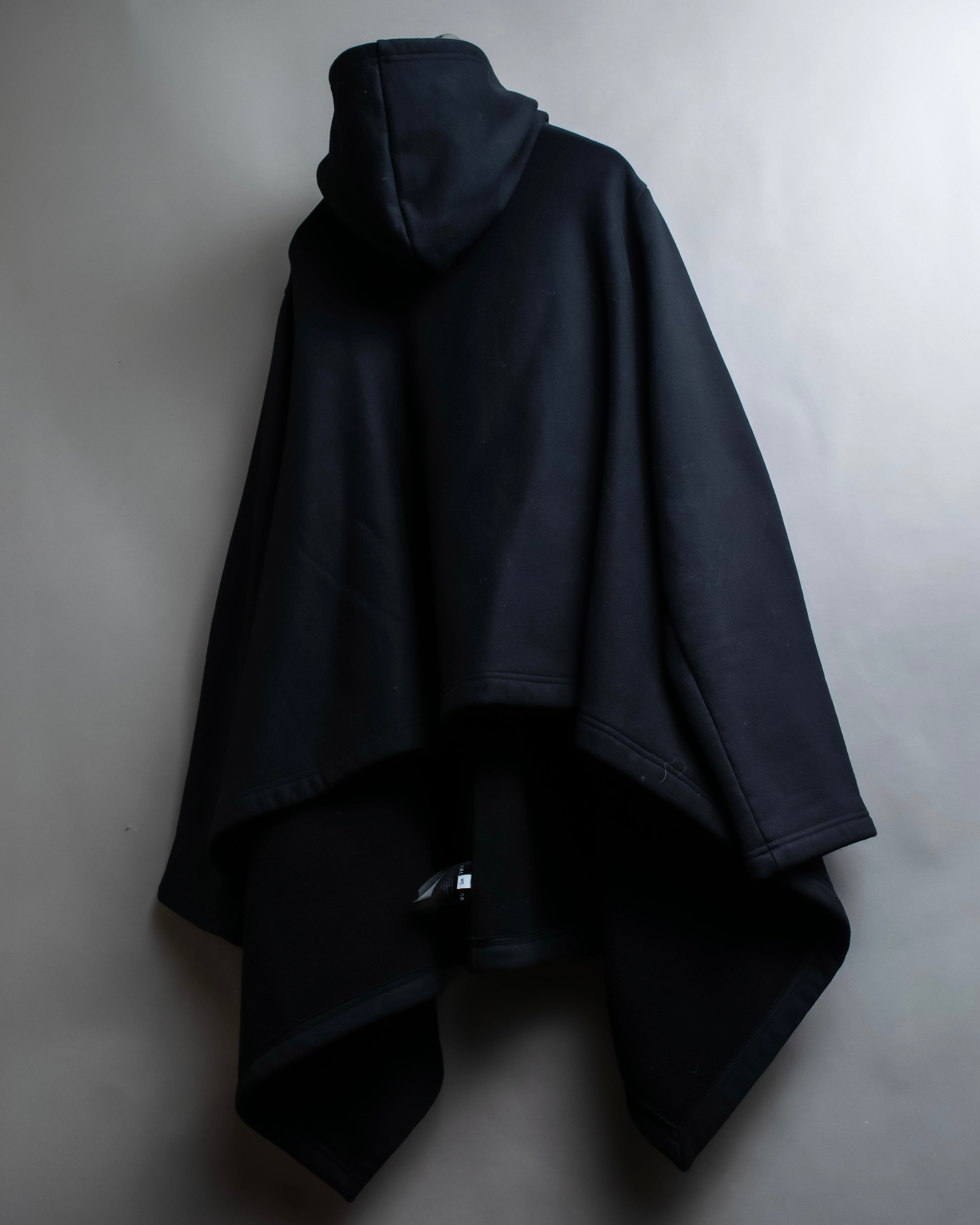 "BALENCIAGA" Oversized poncho flare silhouette hoodie