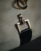 "GUCCI" 90’s-00’s suede piston-closure shoulder bag