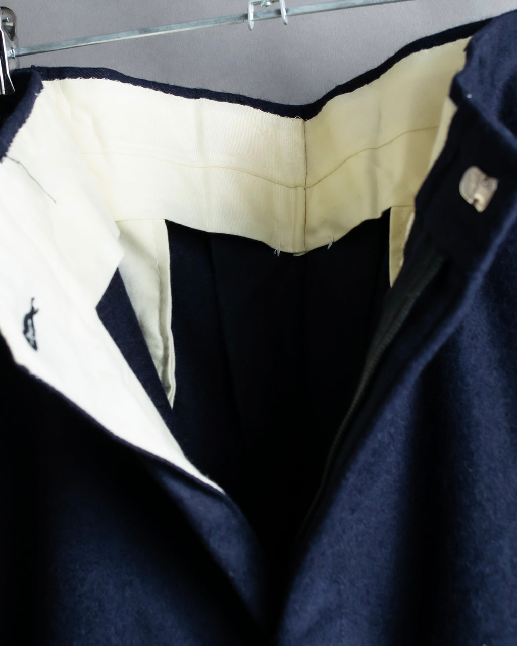 Vintage no tuck wide tapered slacks