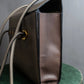 "Delvaux" Front D metal charm design horizontal leather shoulder bag