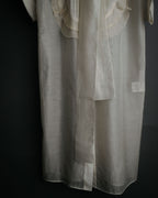 -SPECIAL- “VALENTINO ROMA” 2000’s sheer bow tie ruffled blouse