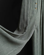 "CHANEL" Coco mark button fly detail houndstooth pattern wide slacks