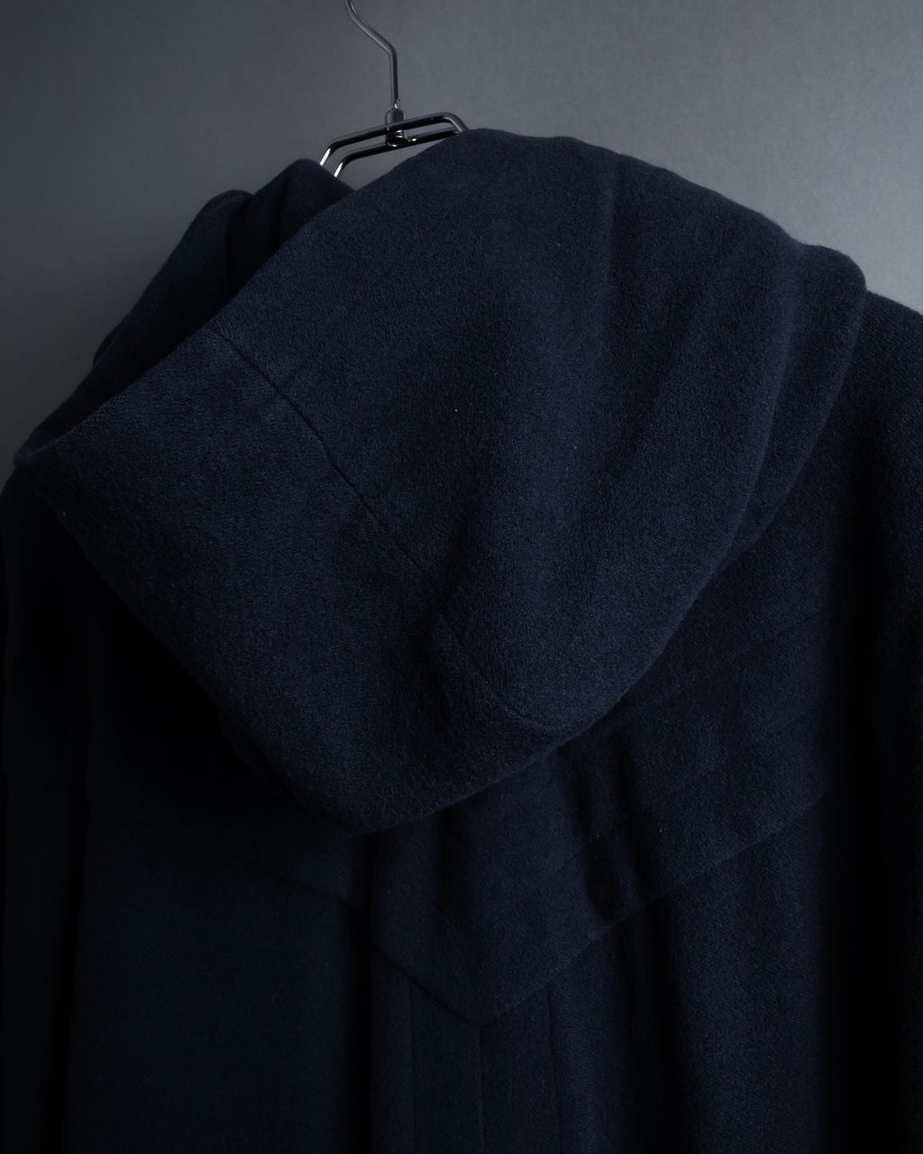 "YVES SAINT LAURENT" Metal toggle design melton wool duffel coat