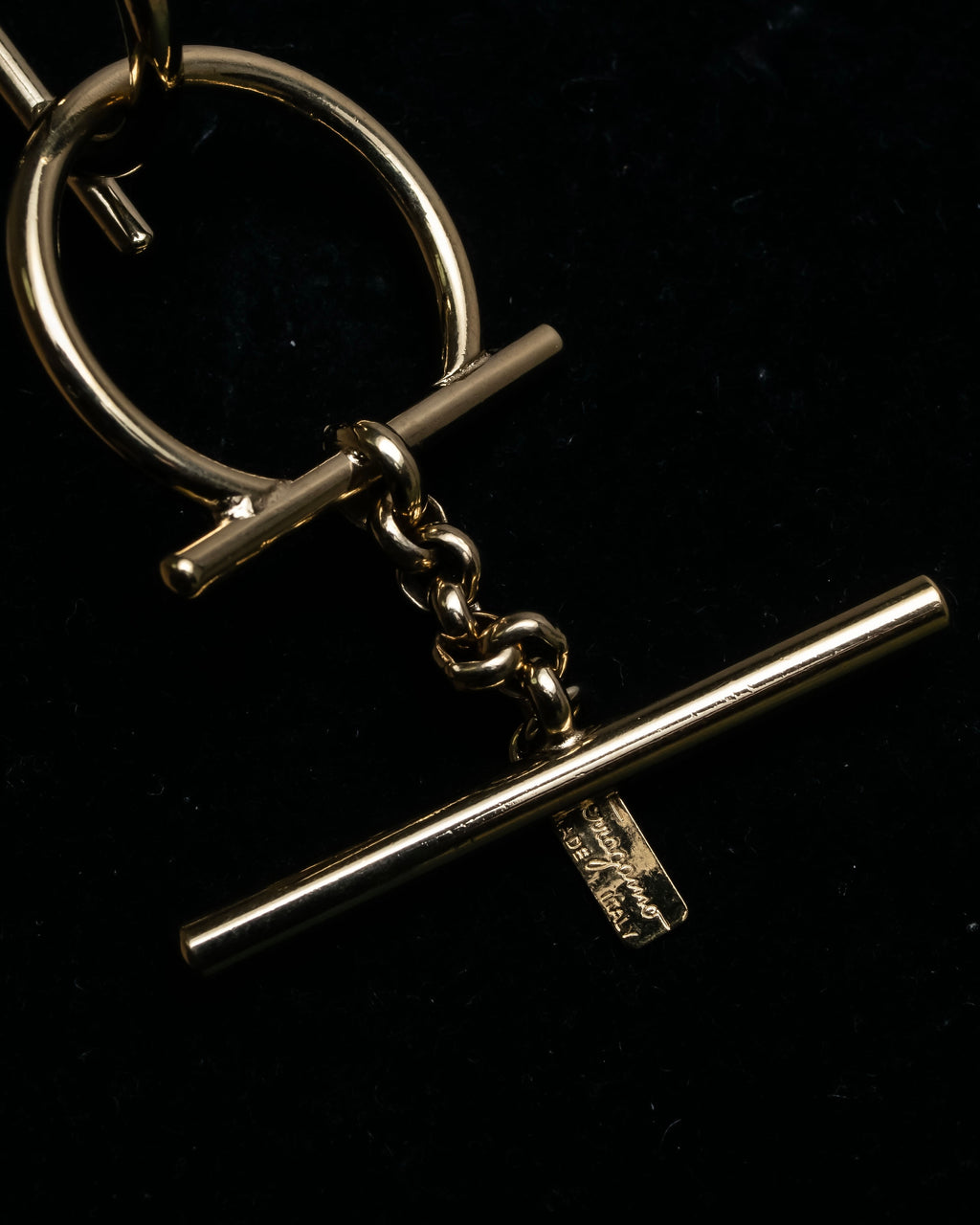 "Salvatore Ferragamo" Gancini motif layered gold bracelet