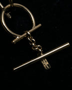 "Salvatore Ferragamo" Gancini motif layered gold bracelet