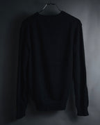 "Dolce & Gabbana" Minimal v-neck fine knit sweater