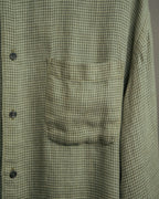 -MOOD Vintage Collections-
90’s Houndstooth linen relaxed shirt