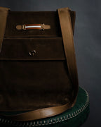 "GUCCI" 60’s-70’s suede and leather shoulder bag