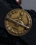 "GUCCI" Black bejeweled grosgrain ribbon