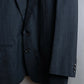 "COMME des GARCONS
HOMME" Notch lapel tailored jacket & wide tapered slacks charcoal gray set up